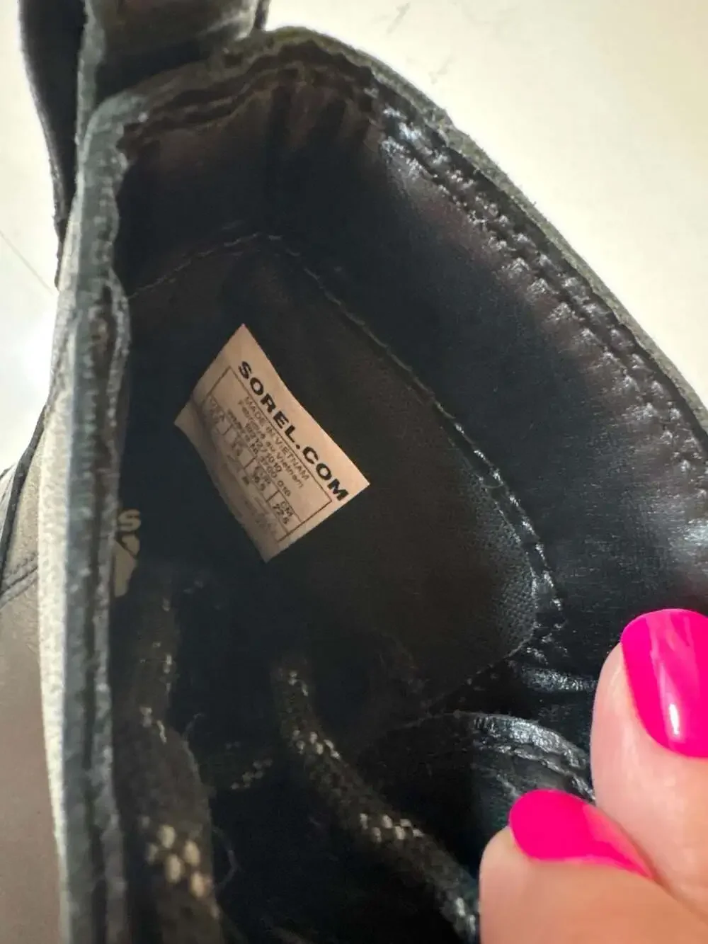 Sorel Lennox Waterproof Black Leather Lace-Up Combat Boots Women's Size 5.5 NWOT - Picture 4 of 6